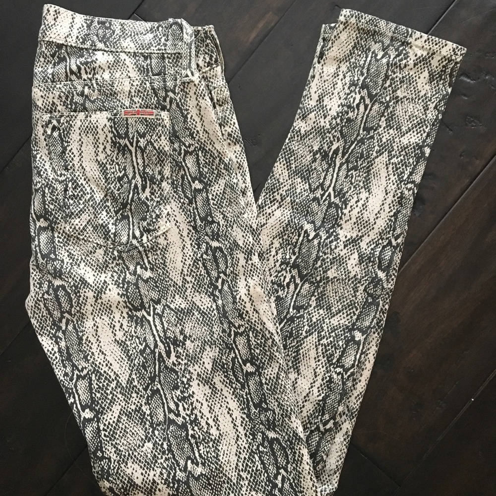 Hudson Jeans Snake Print Black and White Women Jeans